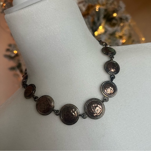 Vintage NEW Reversible Silver & Copper Liz Claiborne Heavy Necklace Bracelet Set - Picture 10 of 10